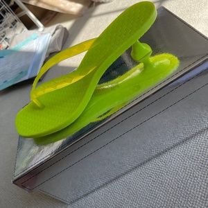 Sigerson Morrison Neon yellow Jelly kitten heels